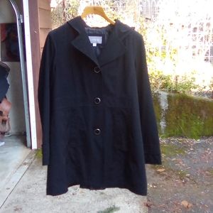 Croft & barrows black hooded jacket size extra large